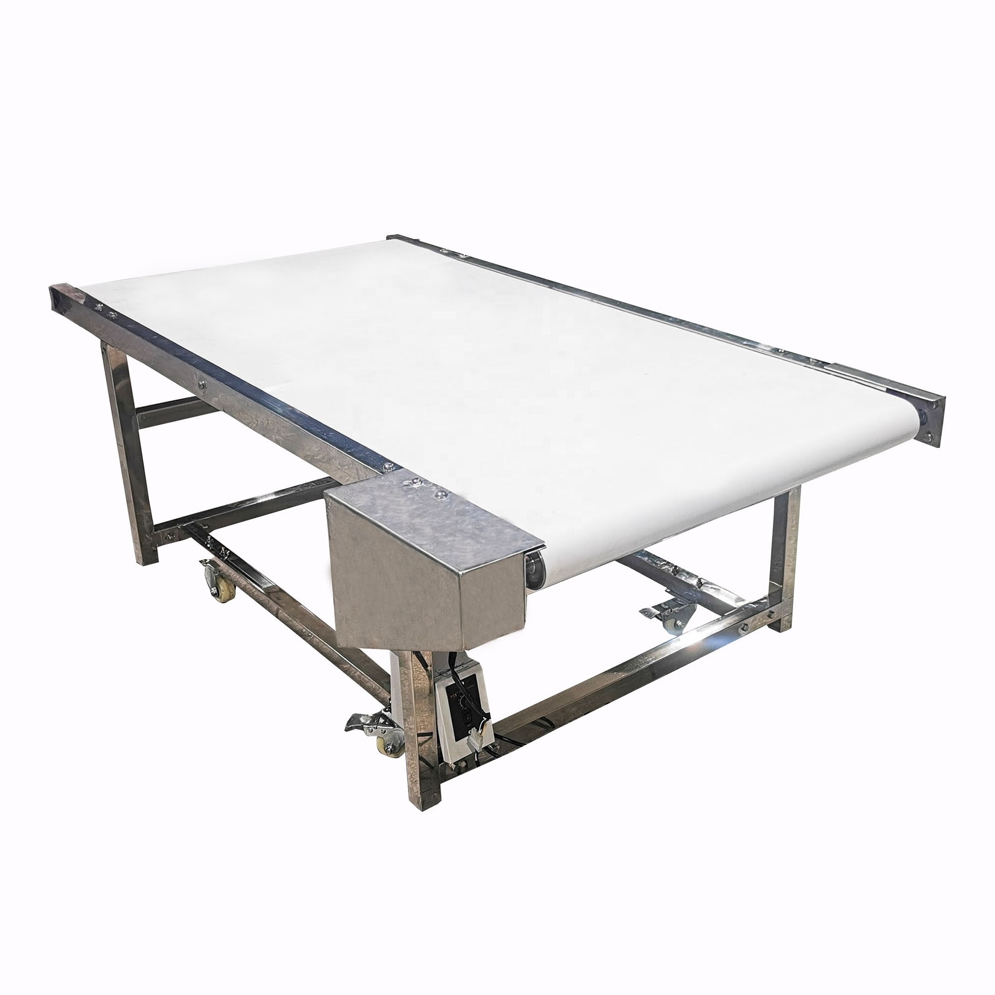 New product China manufacturer 304 stainless steel frame industrial White PU Food Conveyor Belt