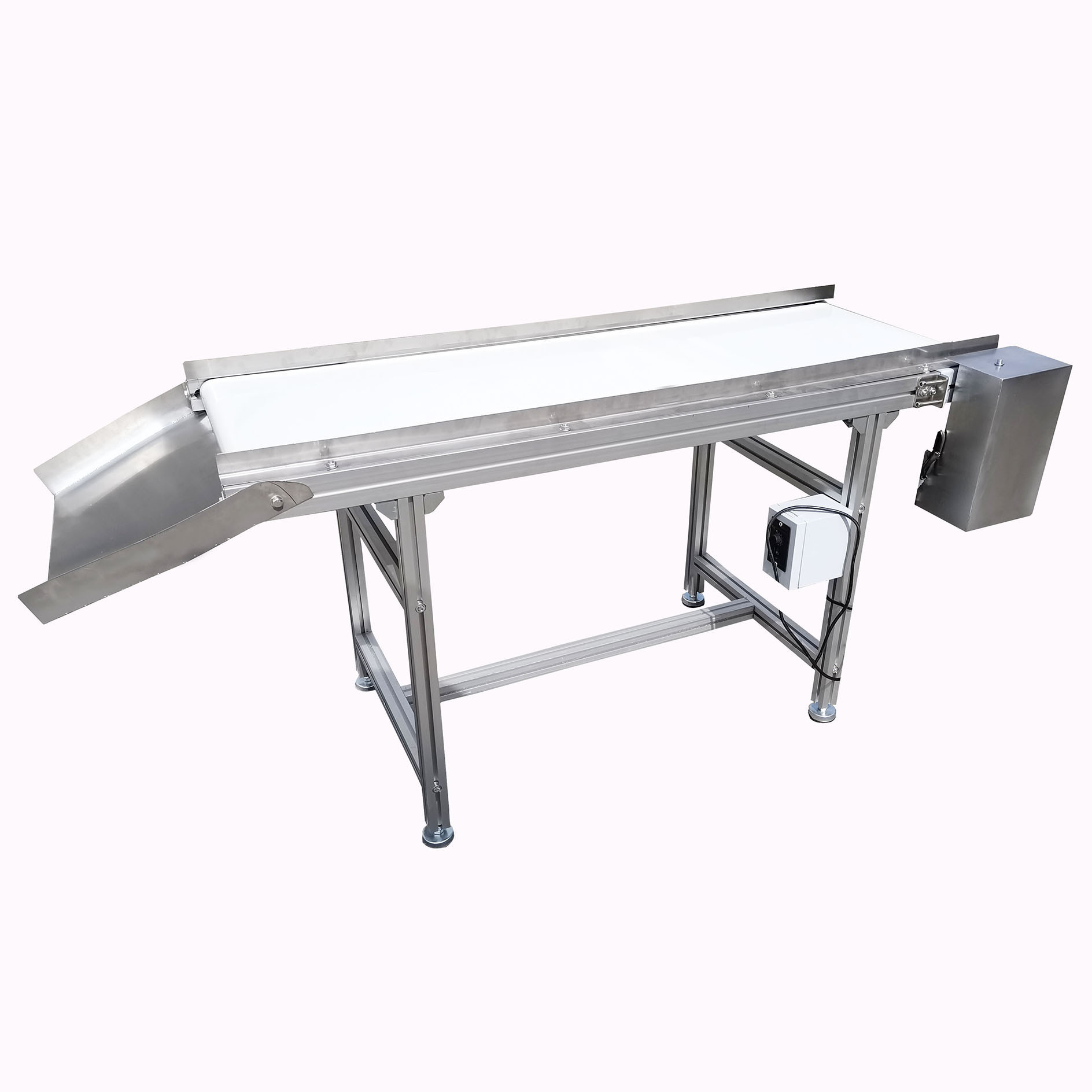 New product China manufacturer 304 stainless steel frame industrial White PU Food Conveyor Belt