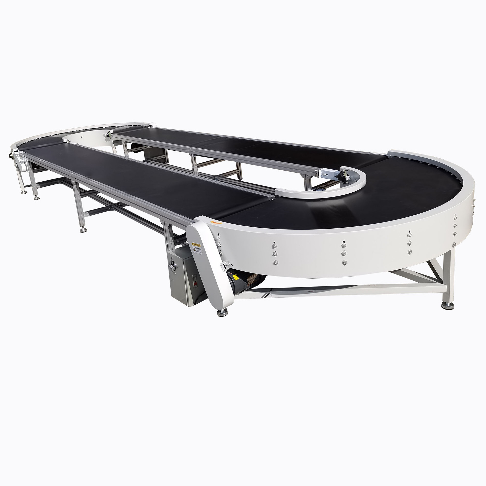 OEM Powered 180 degree 360 degree curve assemble line semi circle return belt Conveyor