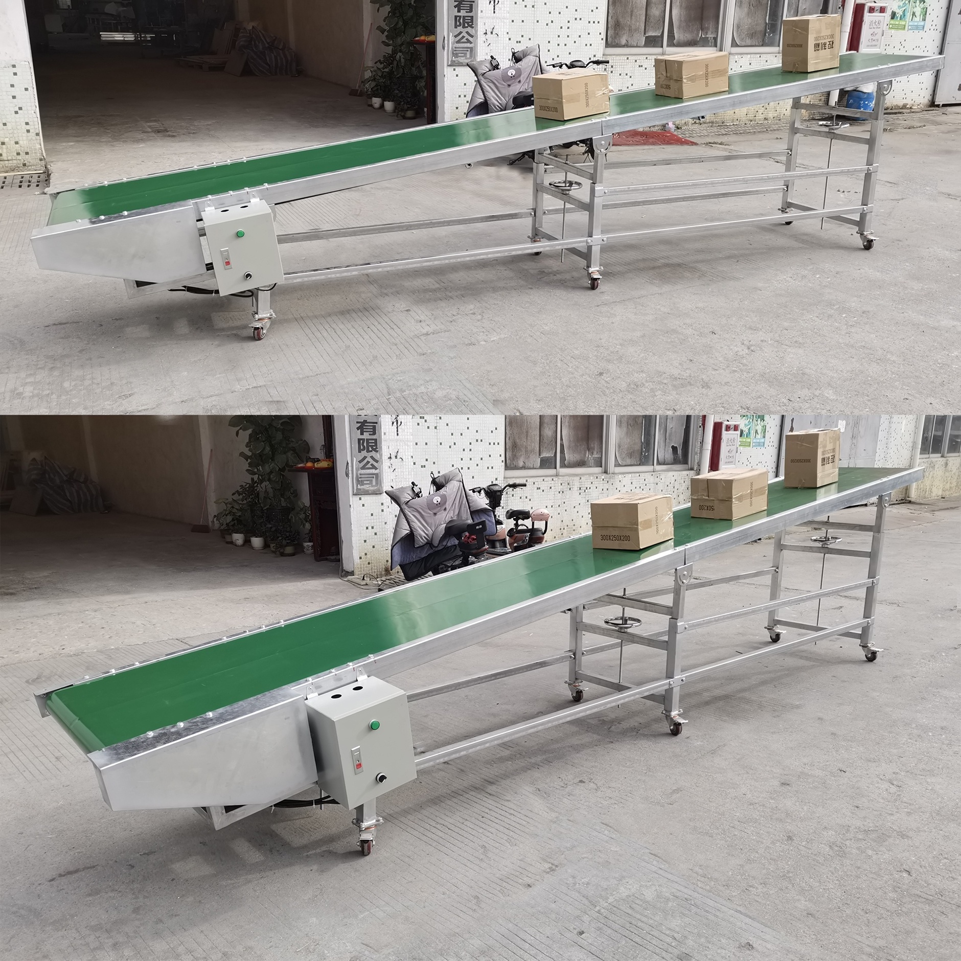 10XS band transportador Customize electric load conveyor container Incline pvc Belt Conveyor