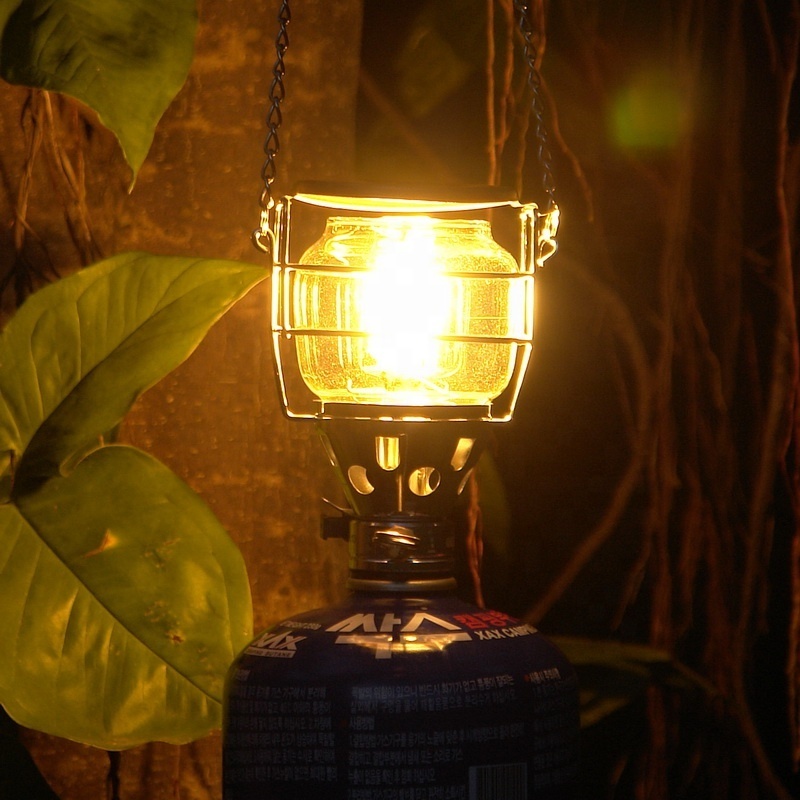 portable butane gas lantern camping lantern Single mantle lantern with electric ignition