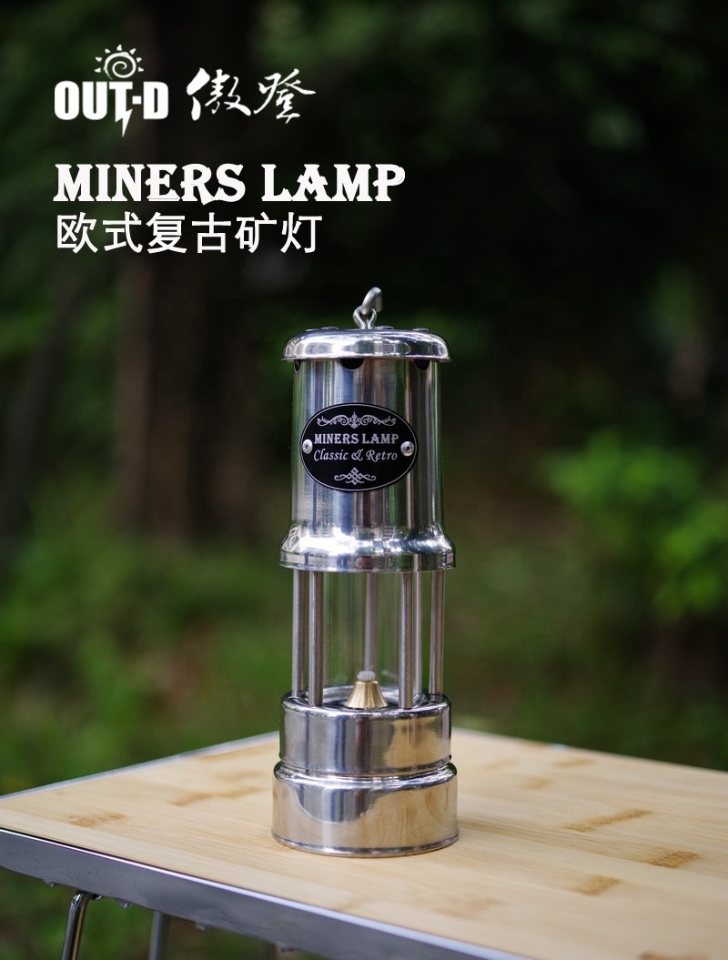 high quality Miner Lamp miner lantern for outdoor camping use Nautical Lamps handmade lamp silver color