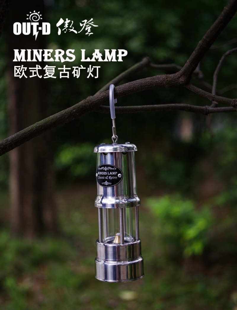 high quality Miner Lamp miner lantern for outdoor camping use Nautical Lamps handmade lamp silver color