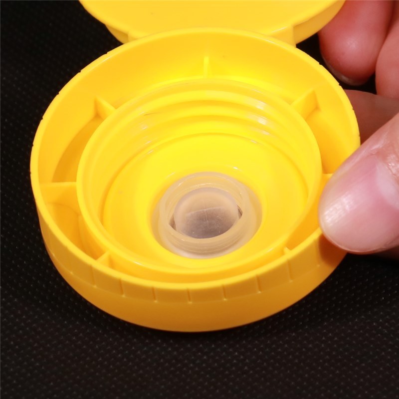 New Design 38-400 Food Grade PP Material Plastic Trencher Cap Shape Flip Top Sauce Closure With One Way Silicone Valve