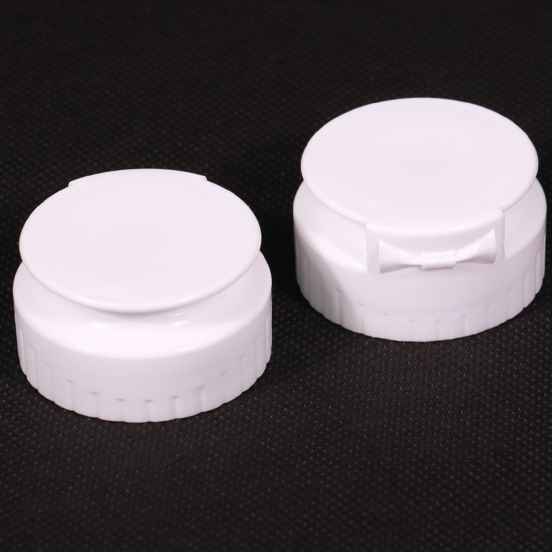 New Design 38-400 Food Grade PP Material Plastic Trencher Cap Shape Flip Top Sauce Closure With One Way Silicone Valve