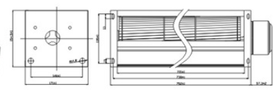 120mm aluminum wheel 24V 48V 110V 220V cross flow fan air cooling fan