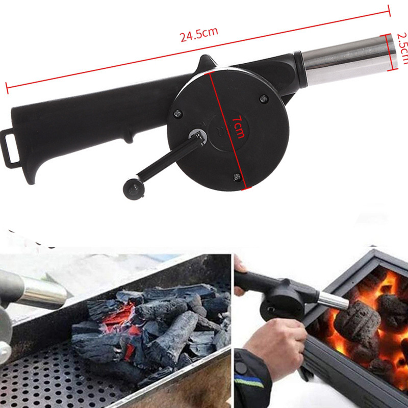 New BBQ Fan Hand Fan Cranked Outdoor Picnic Camping BBQ Barbecue Tool bbq fan blower