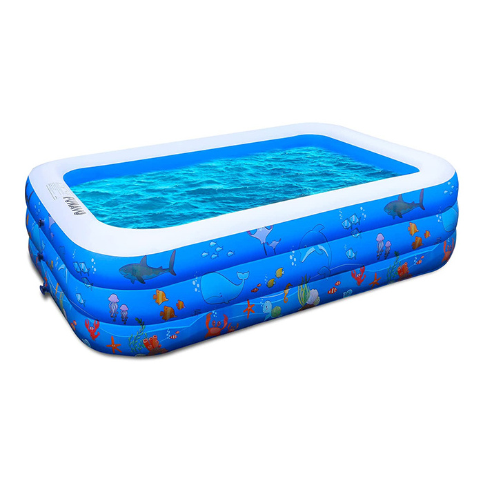 Wholesale baby indoor and outdoor 3 ring pool inflatable baby swimming pool