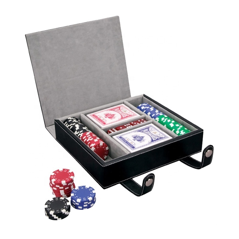 Factory Price 200pcs/set Chips Poker Ceramic Chips Set 14g Poker Set With leather Case