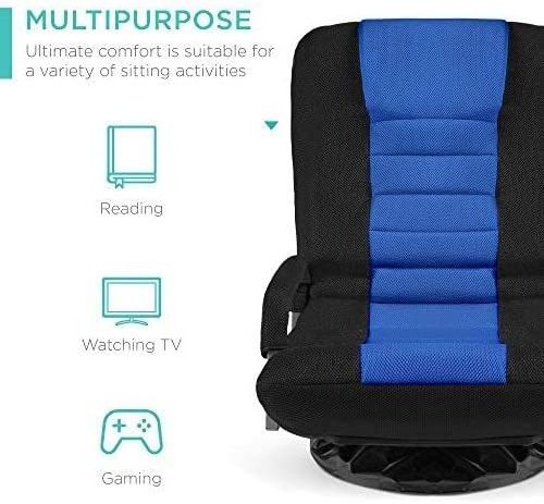 Adjustable Folding Floor Video Gaming Chair with Armrest rotatable Lazy Sofa Ergonomic Recliner