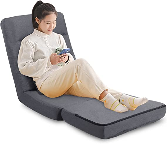 Flip Chair Convertible Sleeper Couch Futon Bed Lounger with Pillow