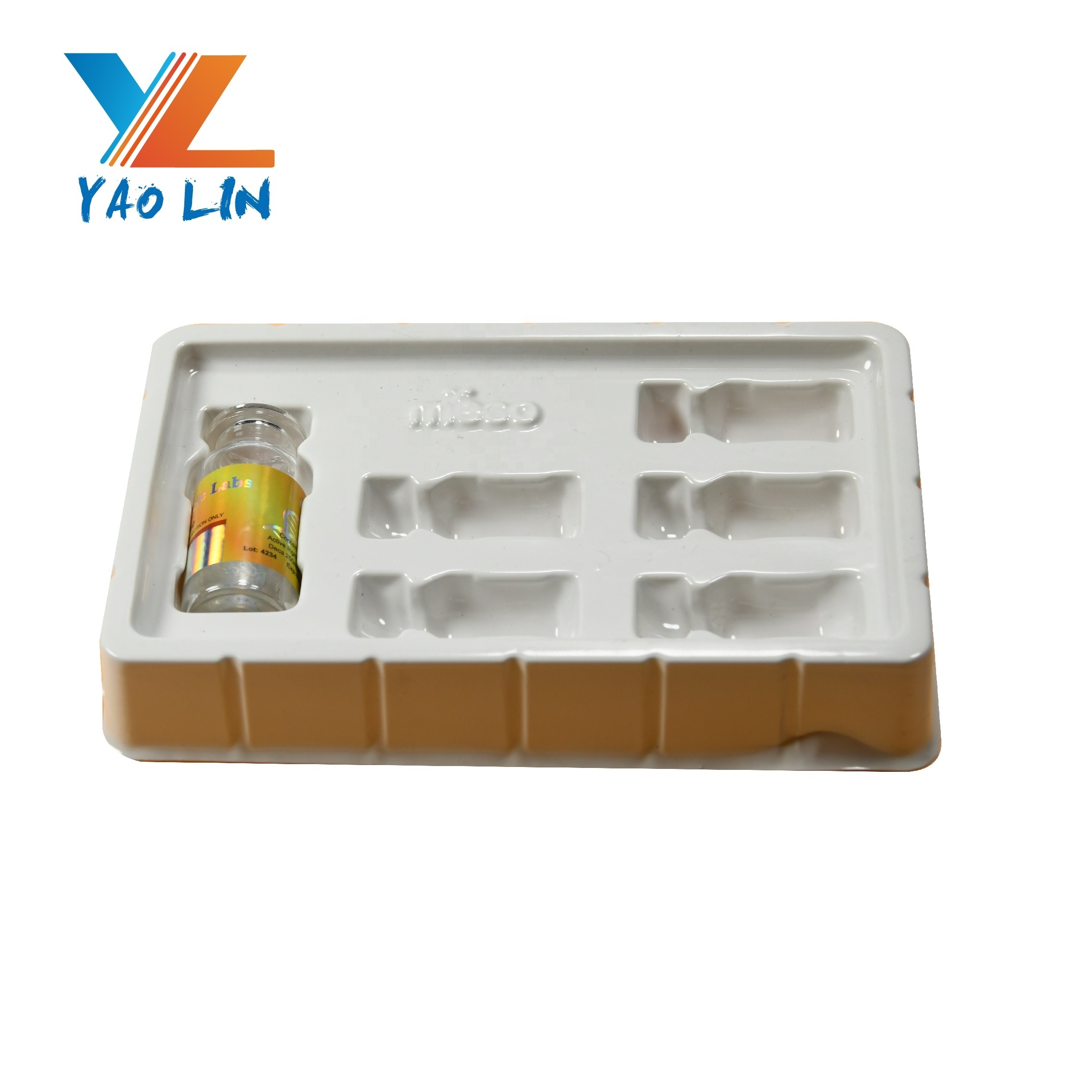 plastic 1ml 2ml 10ml injection vial tray blister packaging