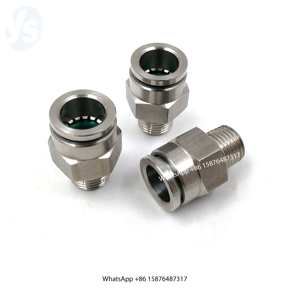 YS PC12-02 Straight Quick Connect Tube Air Fittings, 12mm 1/4