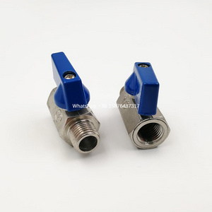 YS DN6 1/8 Male and Female Thread Mini Chrome Plated Brass Ball Valve