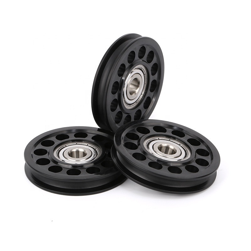 Customized Heavy Duty Pulleys With 6200ZZ Deep Groove Ball Bearing Plastic Nylon Rollers Wheels For Sliding Door and Windows