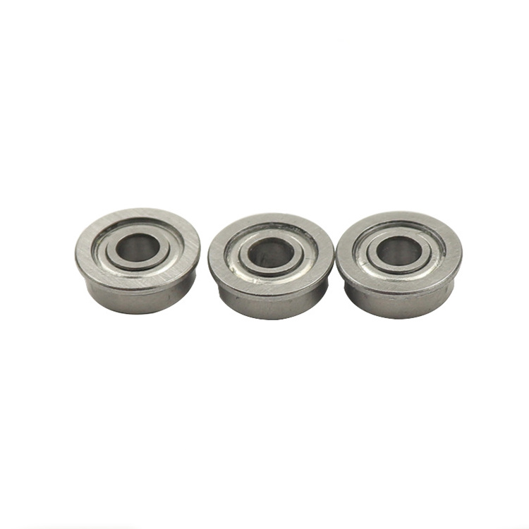 Hot sell Chrome steel Flange bearing 4x7x8.2x2.5mm F74ZZ flange bearing