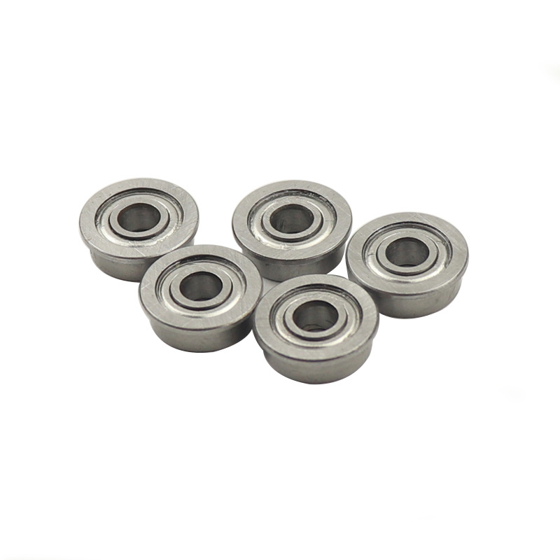 Hot sell Chrome steel Flange bearing 4x7x8.2x2.5mm F74ZZ flange bearing