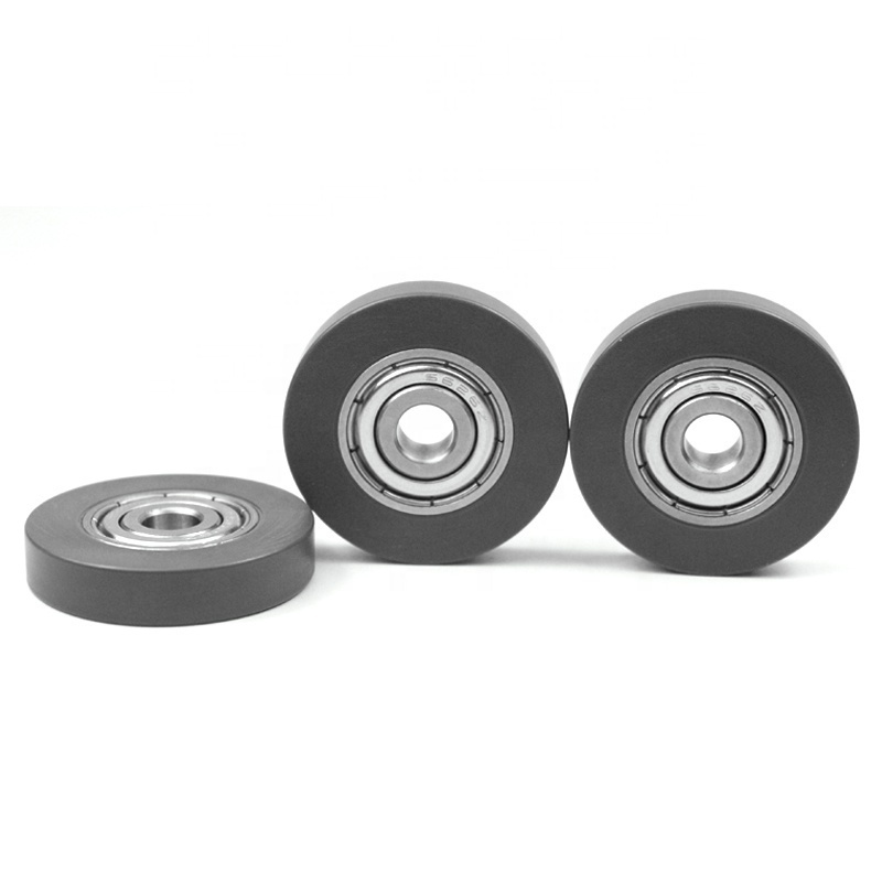 Trade price 626 stainless steel plastic pulley Flat wheel S626ZZ bearing pulley 420 steel /POM sliding wheel polyurethane roller