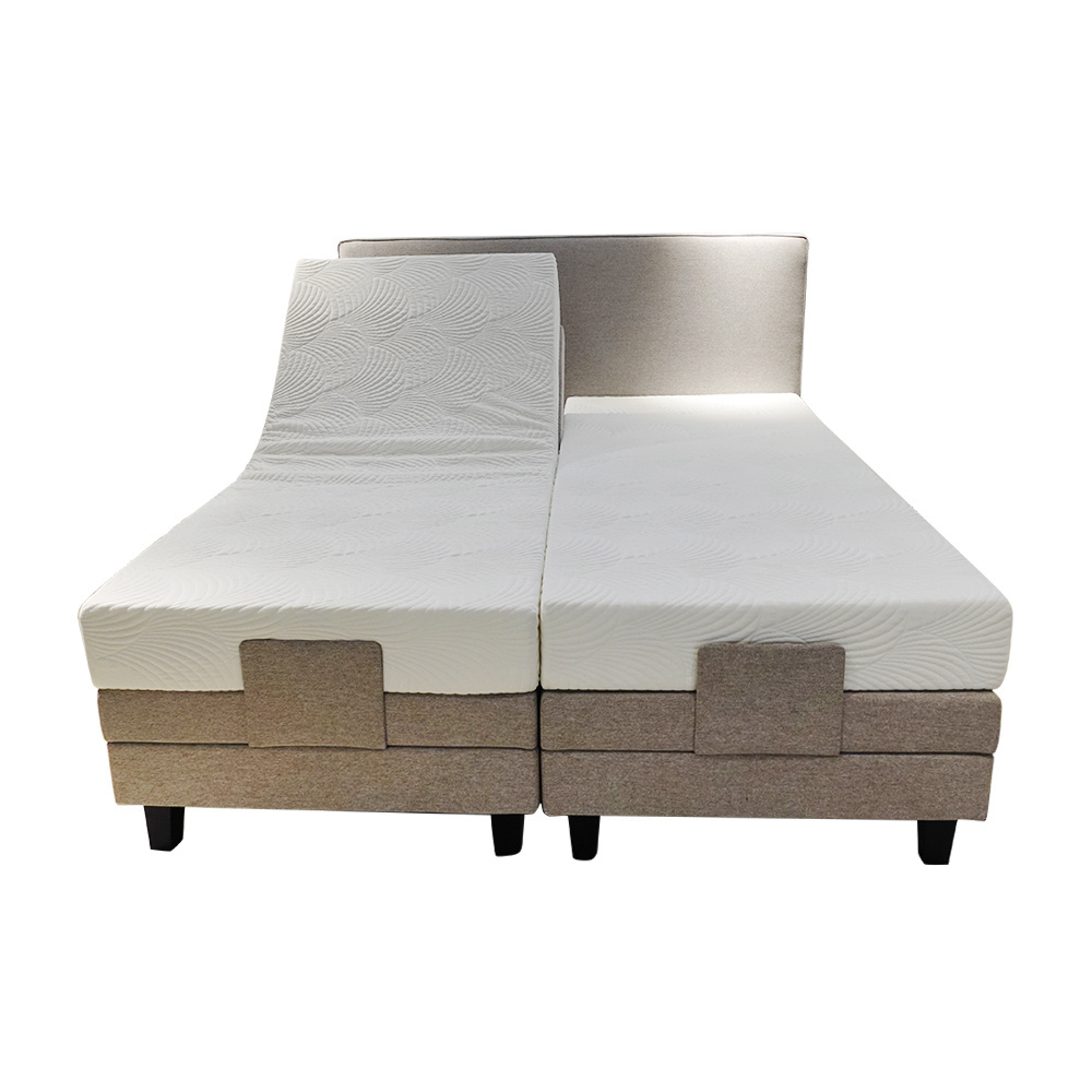 Adjustable split king size electric adjustable split bed with massage