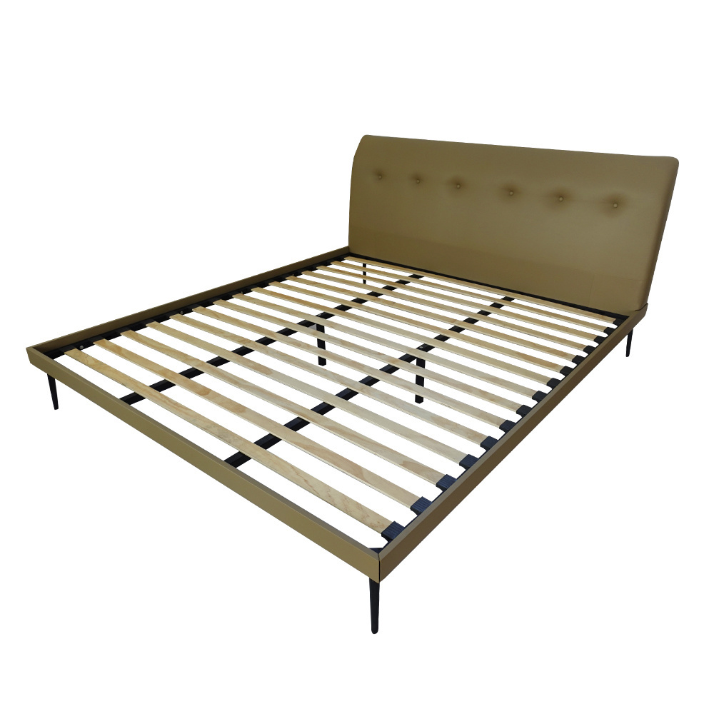 High Quality Modern King Size Metal Bed Platform Wood Base Para Cama For Sleeping