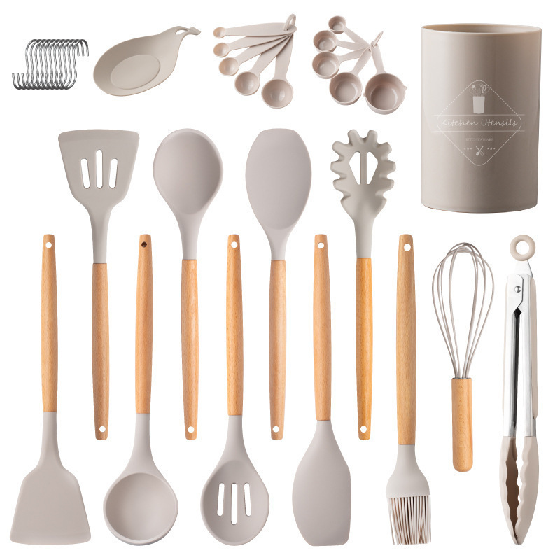 24 Pieces In 1 Silicone Kitchen Utensils Set Cooking Tools Juego De Utensilios De Cocina Ustensiles De Cuisine En Gros