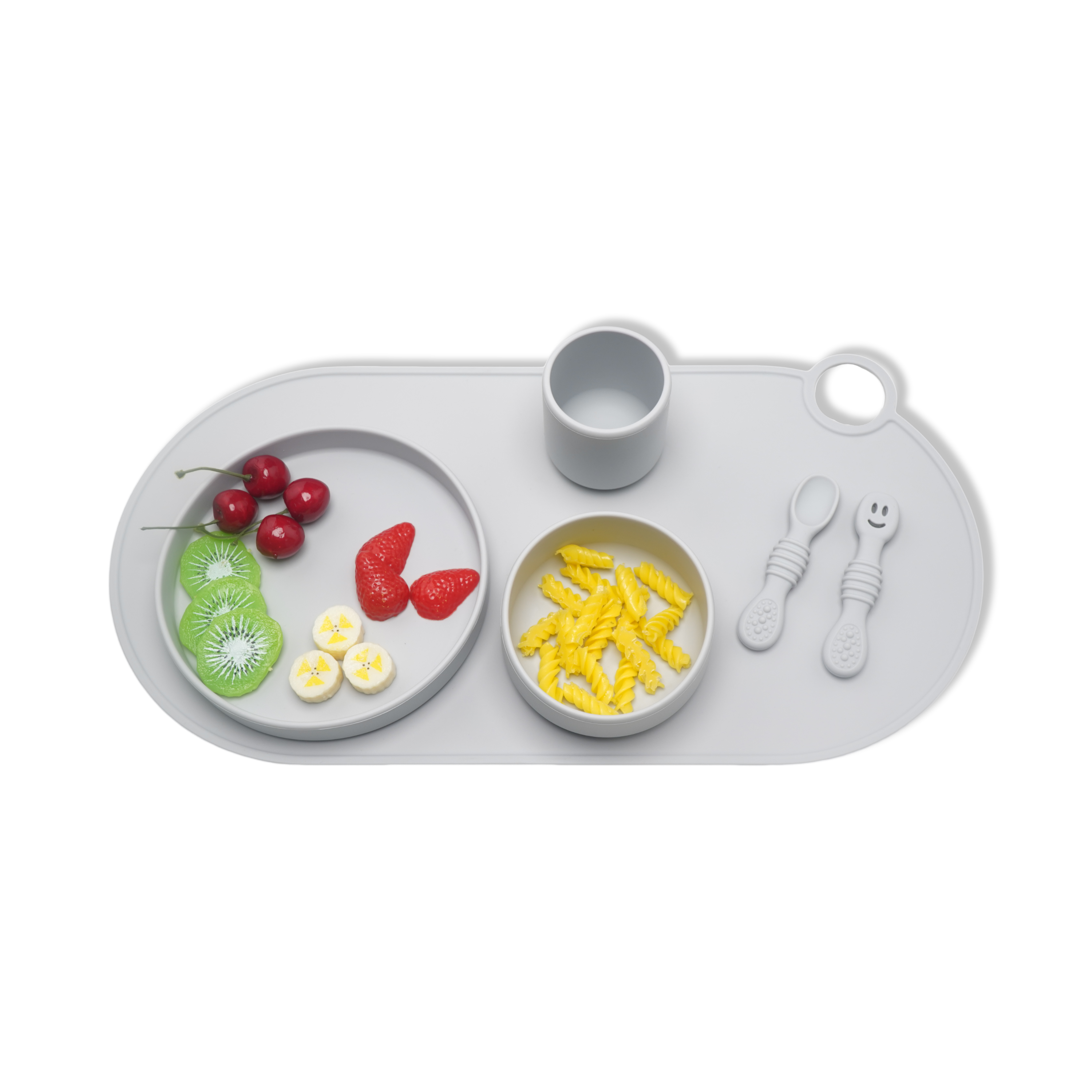 Baby Safety Products Non Toxic Food Grade Bpa Free Silicone Divider Kids Feeding Plate Bowl Set With Spoon