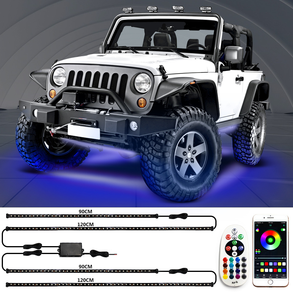 Dream Color Chasing Underglow RGB Car LED Strip Light 50cm 120cm IP68 waterproof APP Remote Control LED Strip Light