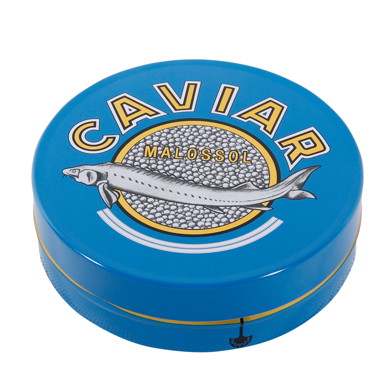 OEM Different Capacities Empty Food Grade Round Tins for Packaging Caviar