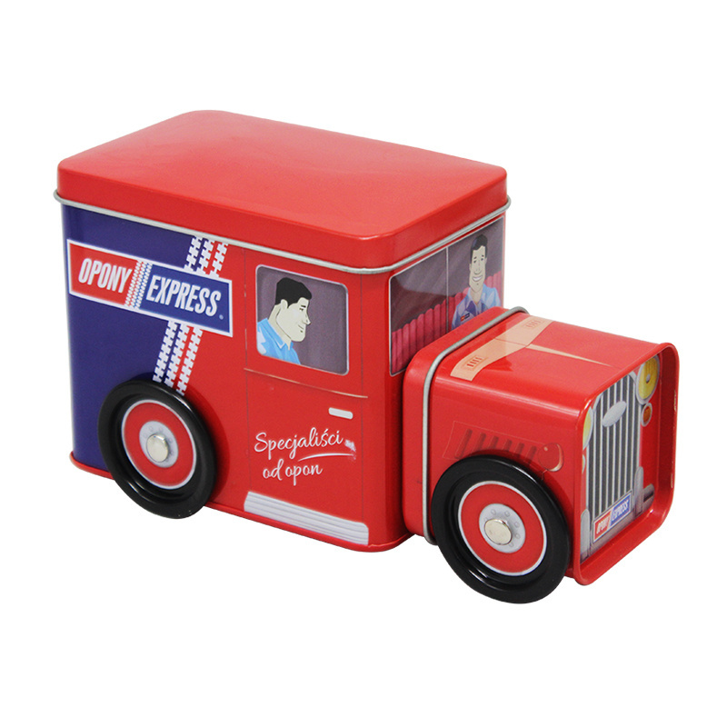 Factory custom toy tin box, Cute car shape tin box, Empty package metal tinplate