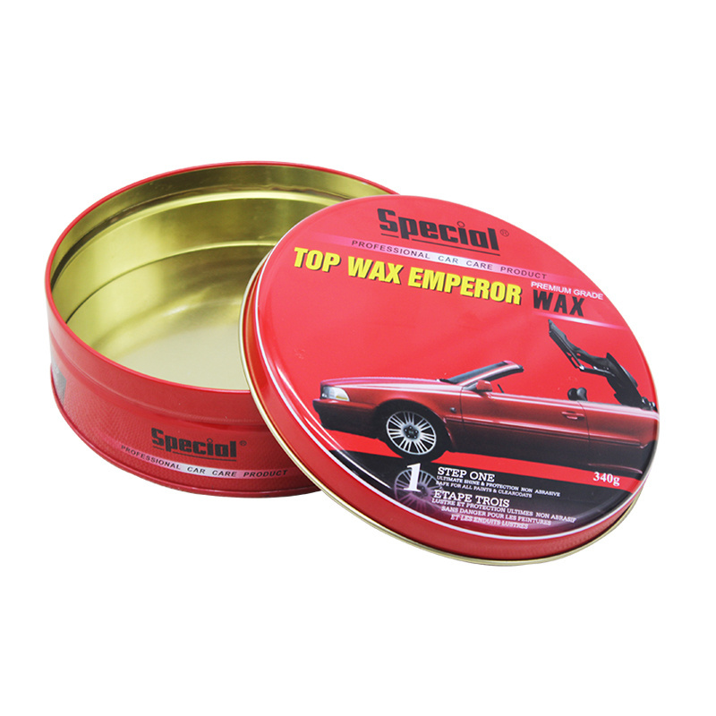 custom  metal Colorful Round tool tin Box For Shoe Polish Car Wax Auto Polish Wax Candle tin cans gift packaging