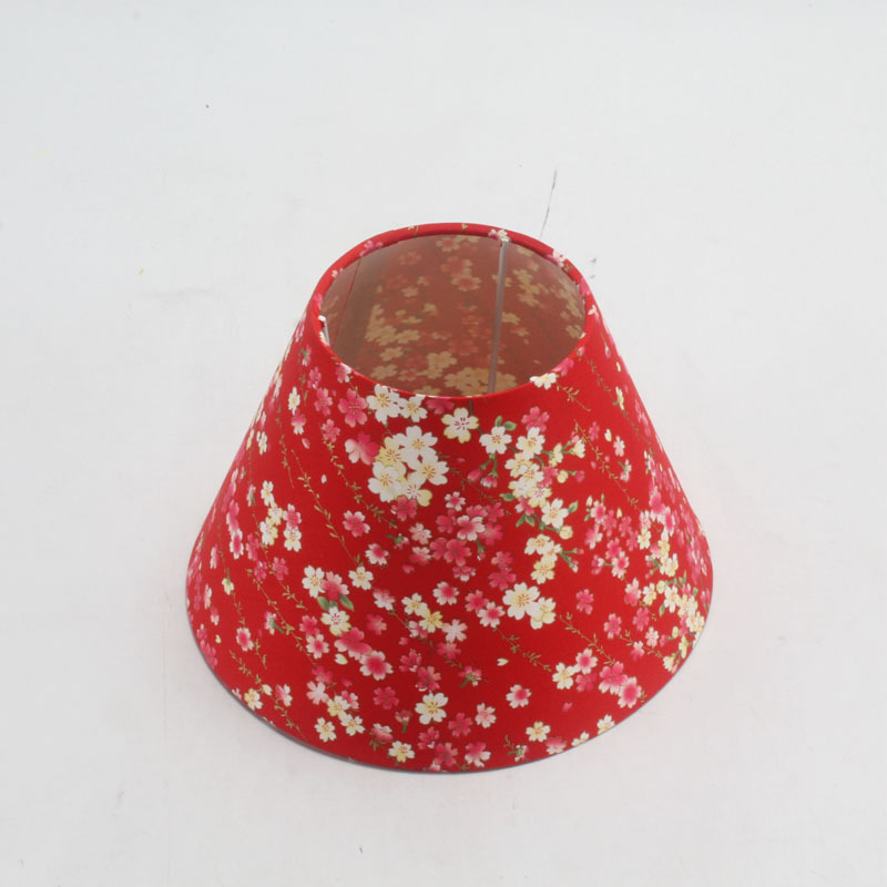 Stylish Pattern Red Flower E26 E27 , Custom Size Wall Lamps & Table Lamps Shades Printing Fabric Lamp cover