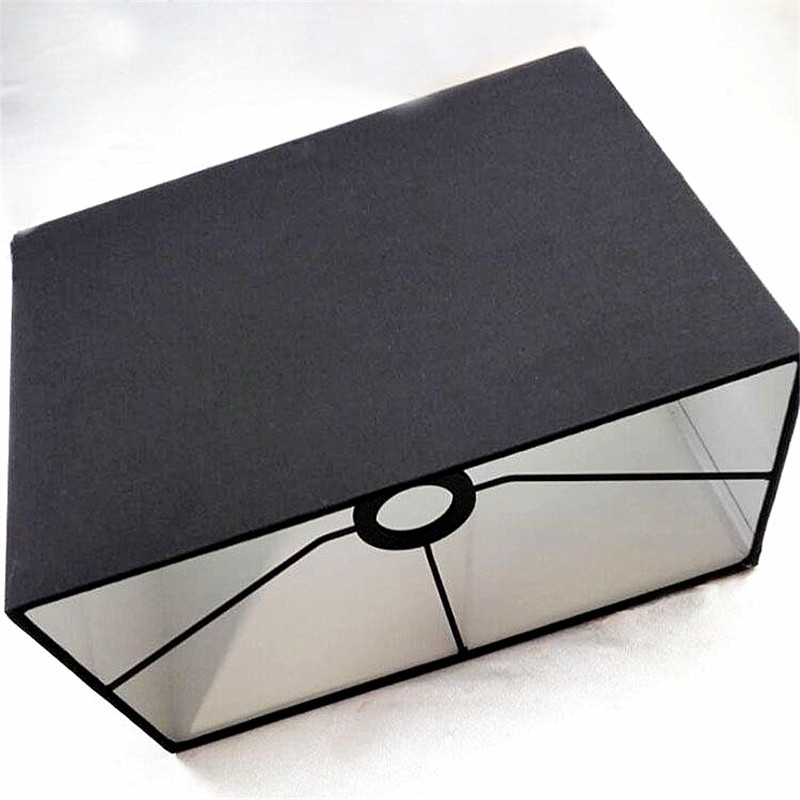 plastic bathroom light covers,black rectangle E27 lamp holder lamp shades