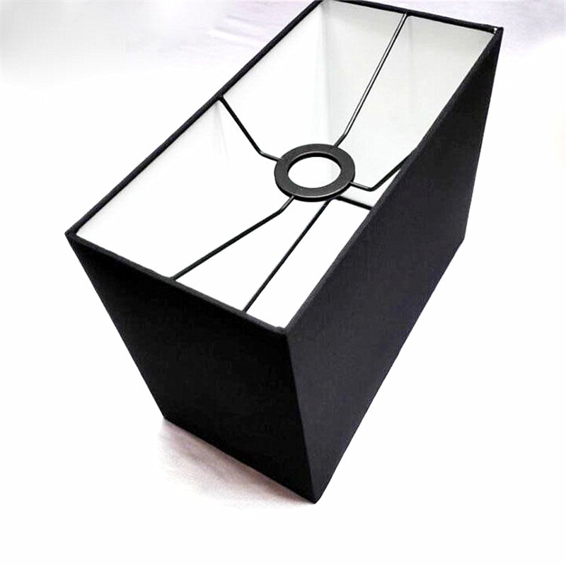 plastic bathroom light covers,black rectangle E27 lamp holder lamp shades