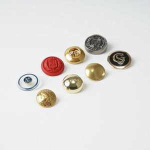 YHG Decorative Vintage Sewing Botones Zinc Alloy Brass Shank Metal Custom Buttons Logo Brand for Clothes