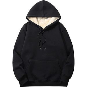 Men's Winter Warm Pullover Hoodie Fleece Sherpa Lined Hooded Sweatshirt With Kangaroo Pocket