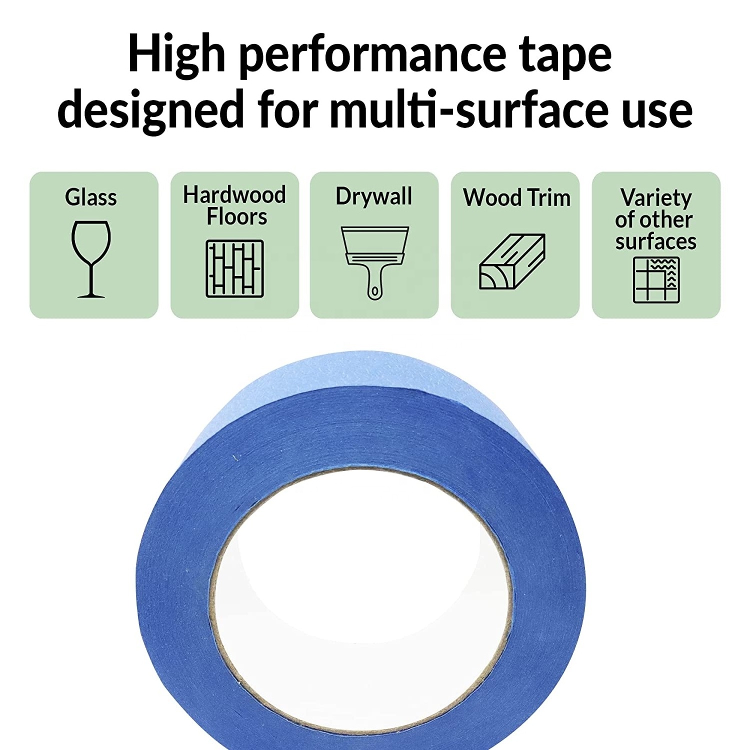 UV Resist Wall Sharp Line Paint Custom Blue Color Crepe Washi Paper Painters Masking Tape painting cinta para pared