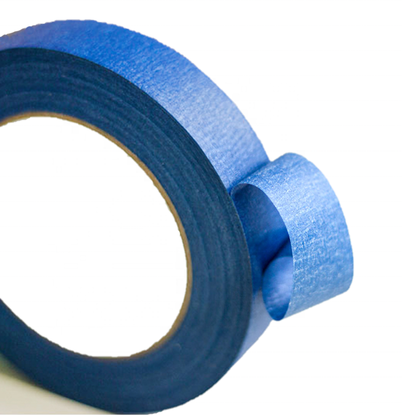 Waterproof 14 Days Uv Resist Painters Tape for paint edge lock 1.5 inch Crepe Paper Blue Masking Tape for Painting