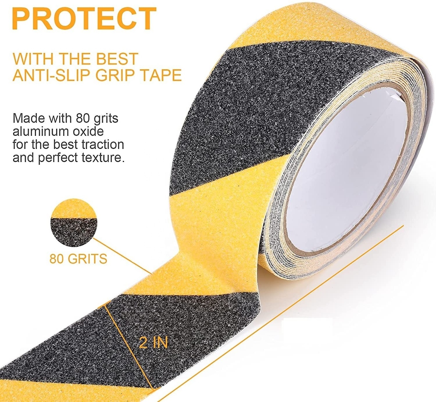 Waterproof Black High Rubber Self Adhesive Backed Concrete Grip Anti Slip Tape Black