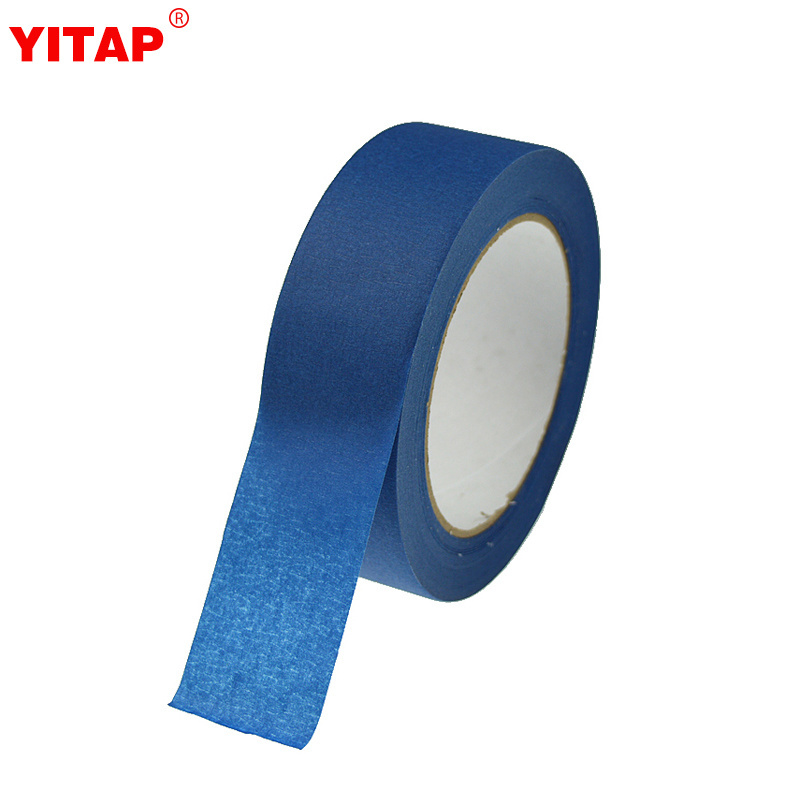 Customized Heat Resistant Adhesive Colorful Automotive Remove Blue Masking Paper Crepe Painting Tape