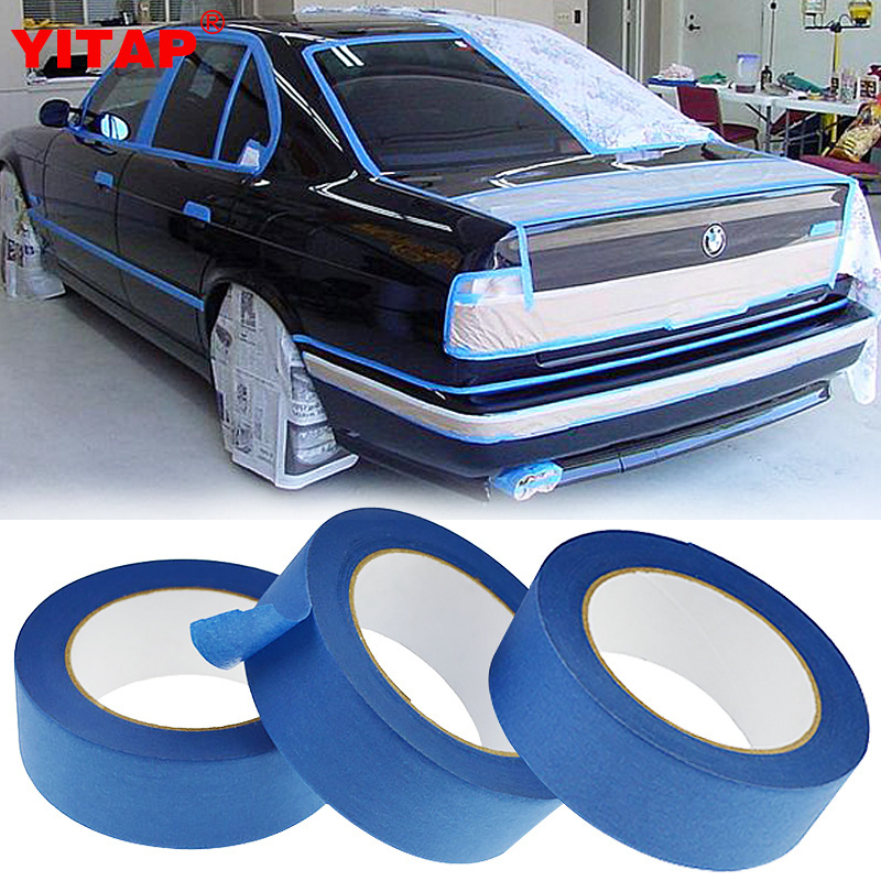 Customized Heat Resistant Adhesive Colorful Automotive Remove Blue Masking Paper Crepe Painting Tape