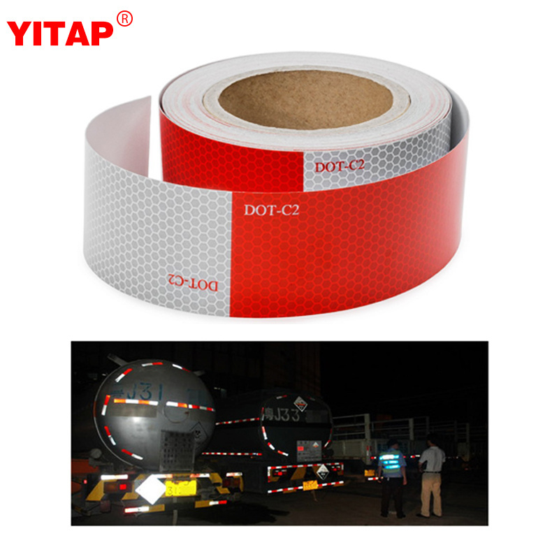 YITAP Diamond Grade Super Ece 104r Dot C2 Vinyl Pvc Safety Honeycomb Adhesive Vehicle Reflective Tape For Truck