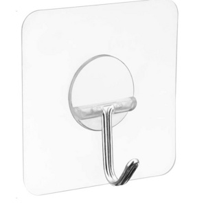 Plastic Metal Double Sided Self Strong Adhesive Hooks Kitchen Wall Hooks