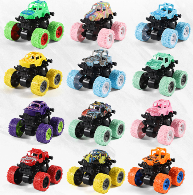 Wholesale Mini Plastic Inertial four-wheel drive off-roadstunt roll toy car for Children car model