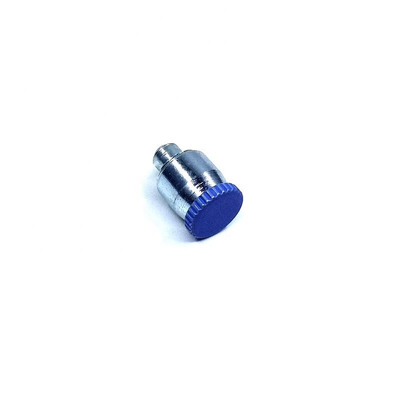 Knurled Head Button Handle Stainless Steel Loaded Plunger Pin Alloy Mini Small Retractable Index Indexing Spring Blue 20mm*10mm