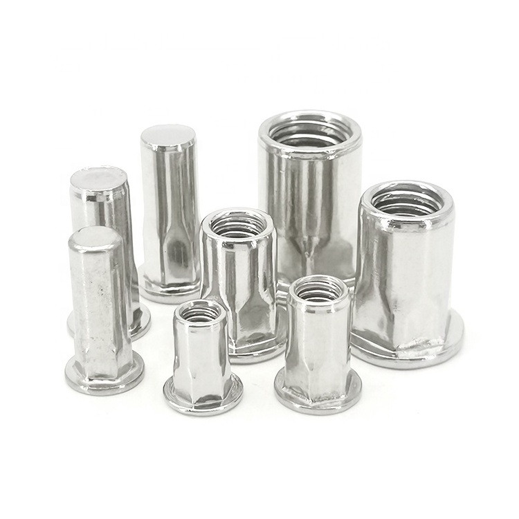 M3 M4 M5 M6 M8 M10 M12 Wholesale CSK Flat Reduced Head Stainless Steel Rivet Nut Carbon Steel Rivet Nut Blind Rivet Nut