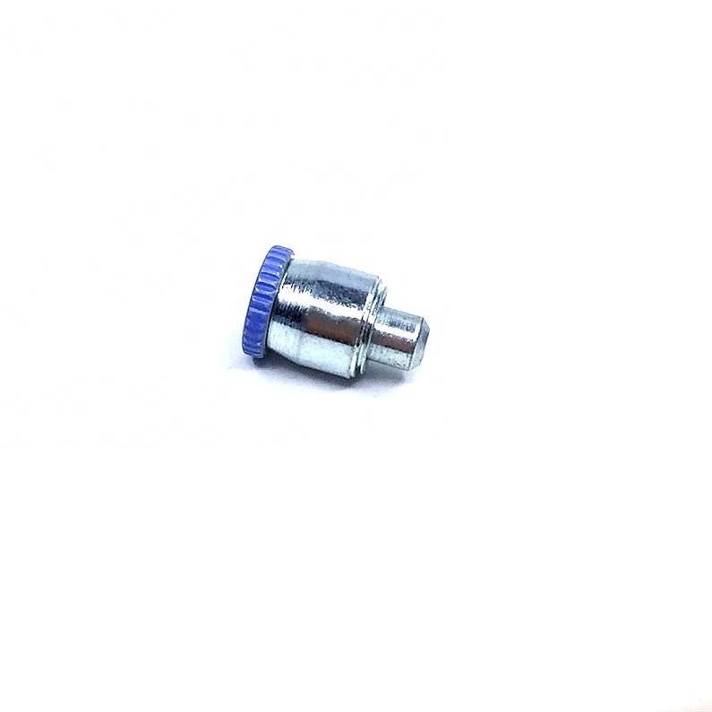 Knurled Head Button Handle Stainless Steel Loaded Plunger Pin Alloy Mini Small Retractable Index Indexing Spring Blue 20mm*10mm