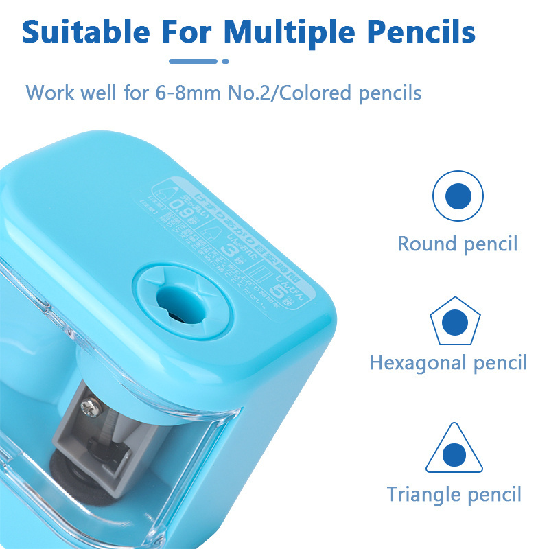 High quality electric pencil sharpener stationery for children  plastic office supplier pencil sharpener