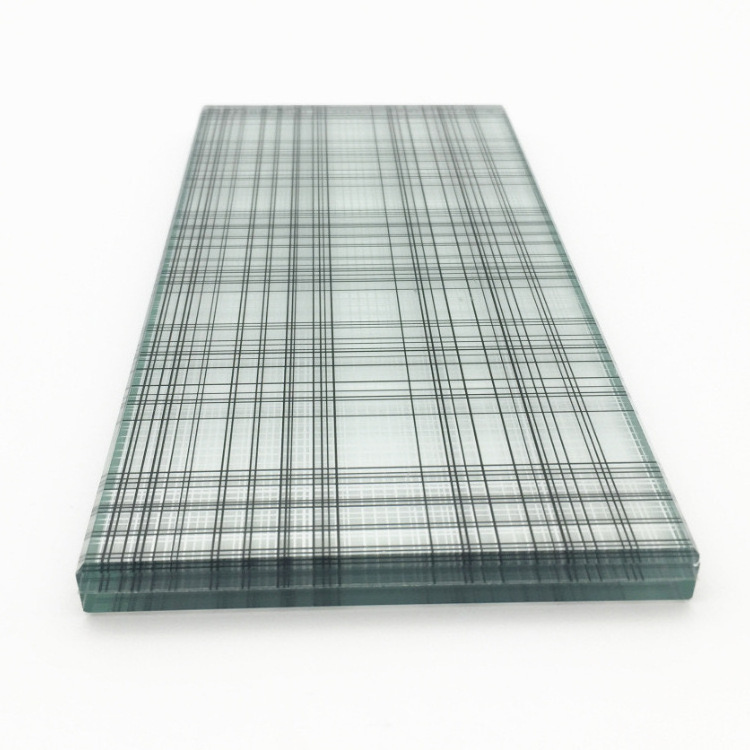 toughened metal mesh fabric tempered house window glass design laminated glass cost per square foot cutting price