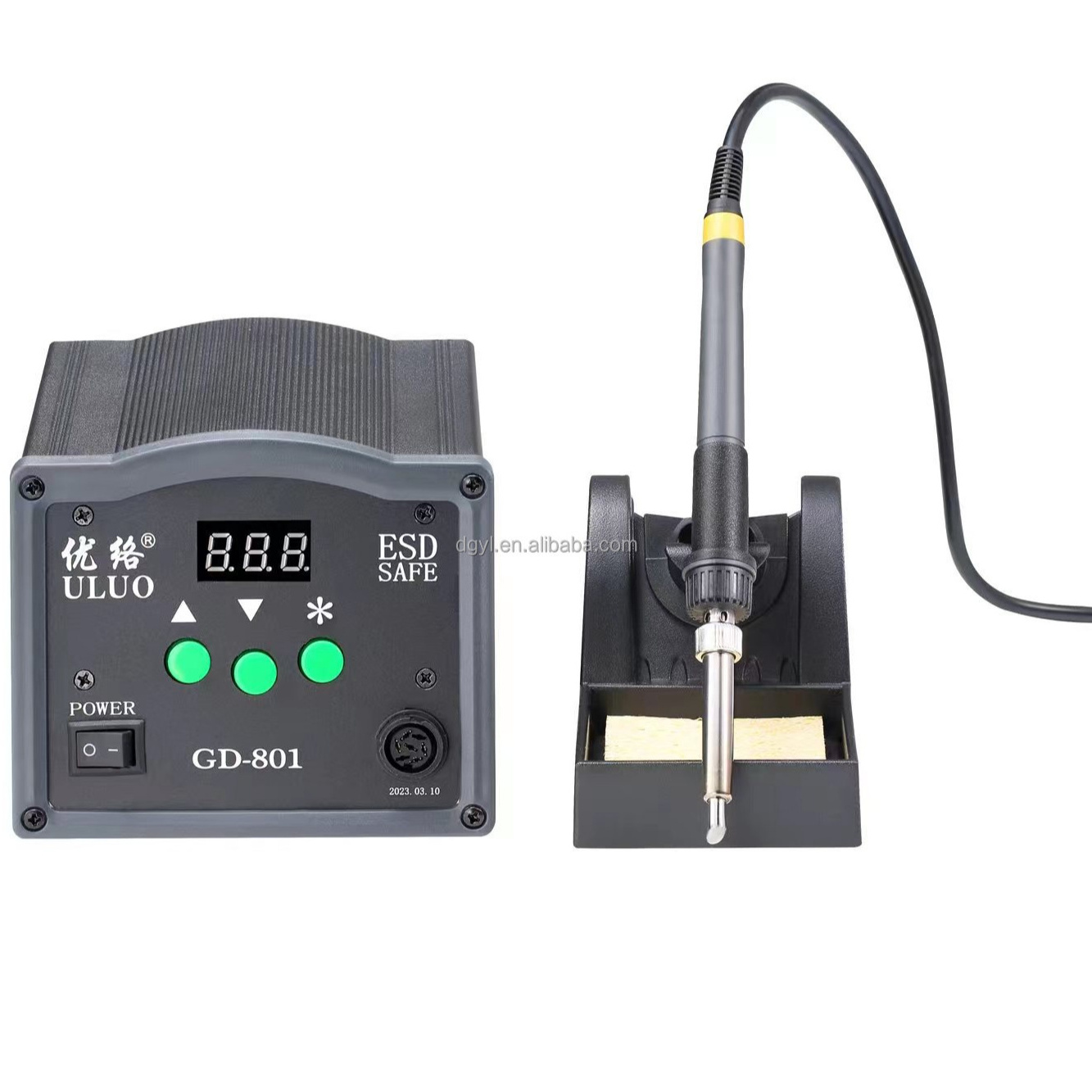 GD-801 series good quality rework soldering station for led light components switches HDMI plug butt motor  mobile repair