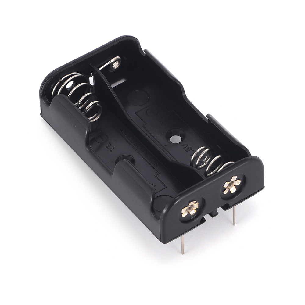 Practical AA Battery Compartment Set: 2 Slot, 3V, Wire-Attached, Lid-Free, with PC Pin Perfect for DIY Projects